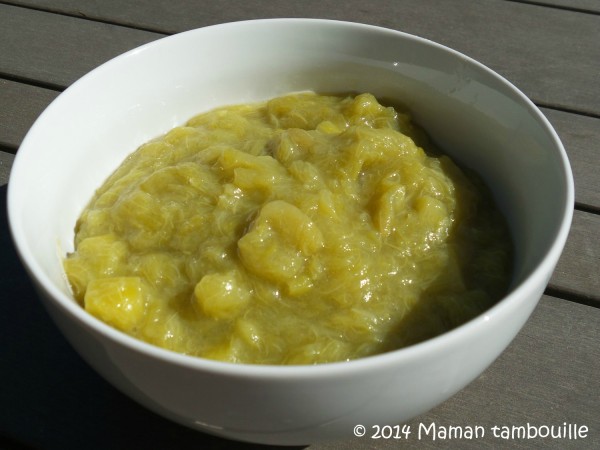 Compote de rhubarbe Maman Tambouille