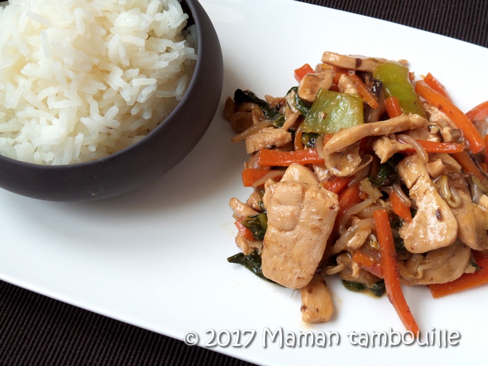 Wok de poulet teriyaki Maman Tambouille