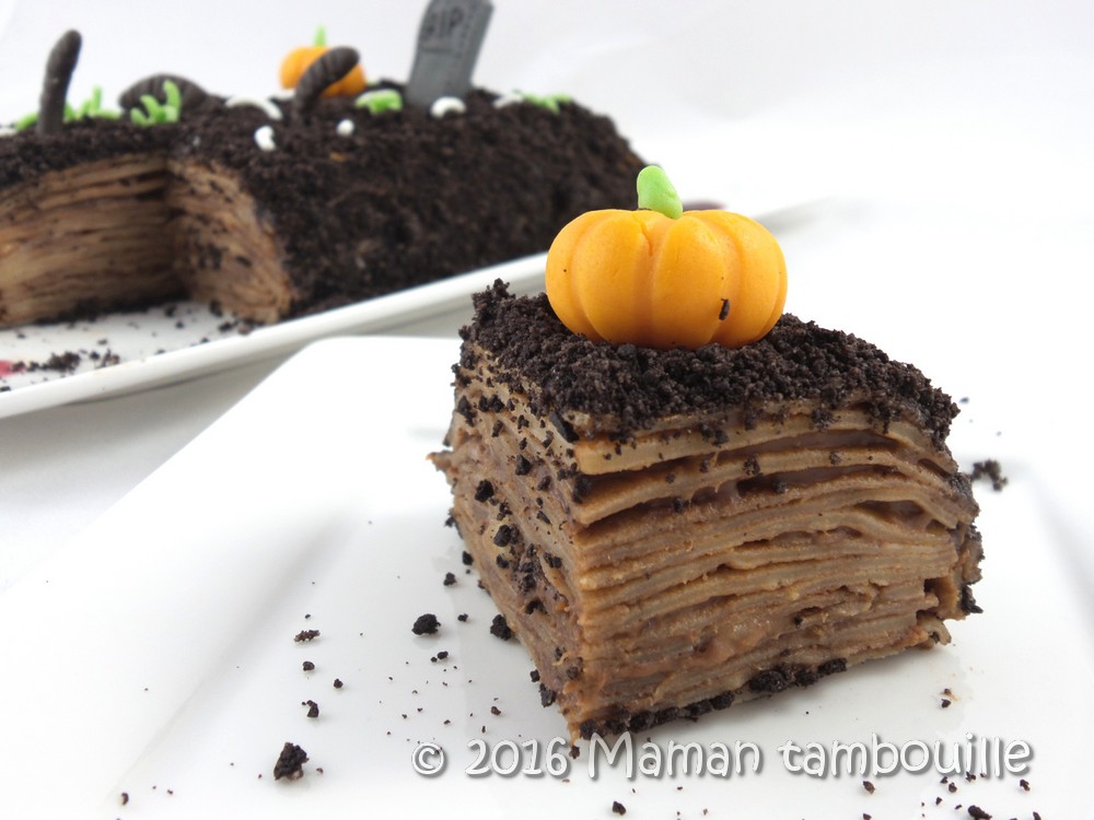 Gateau De Crepes Cimetiere D Halloween Maman Tambouille