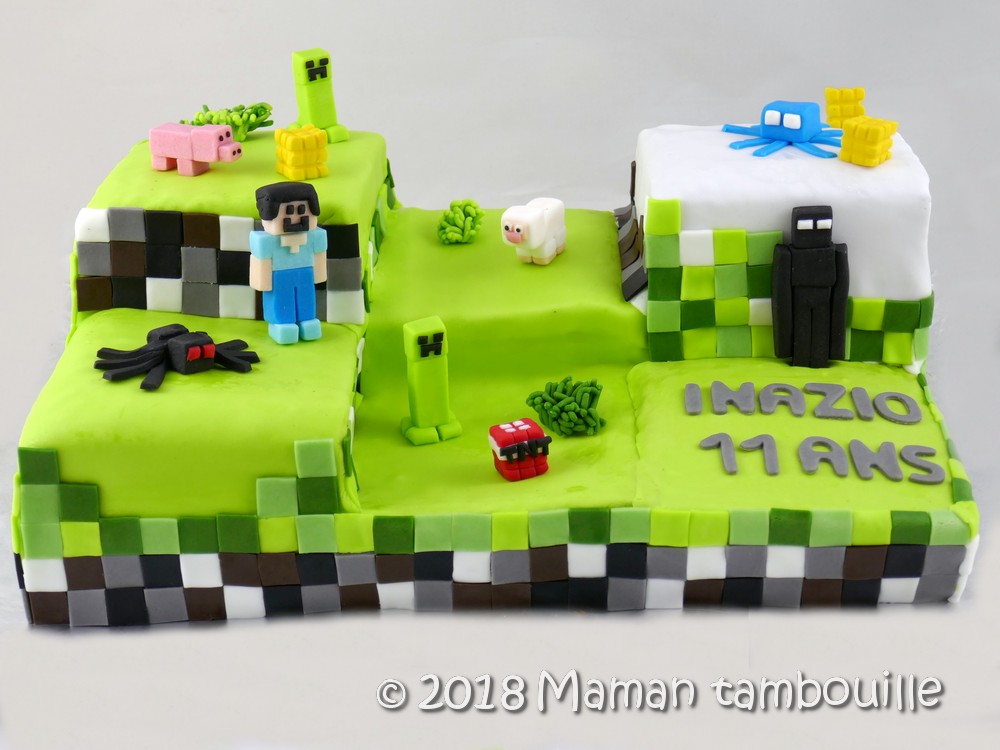 Gâteau Minecraft Maman Tambouille !