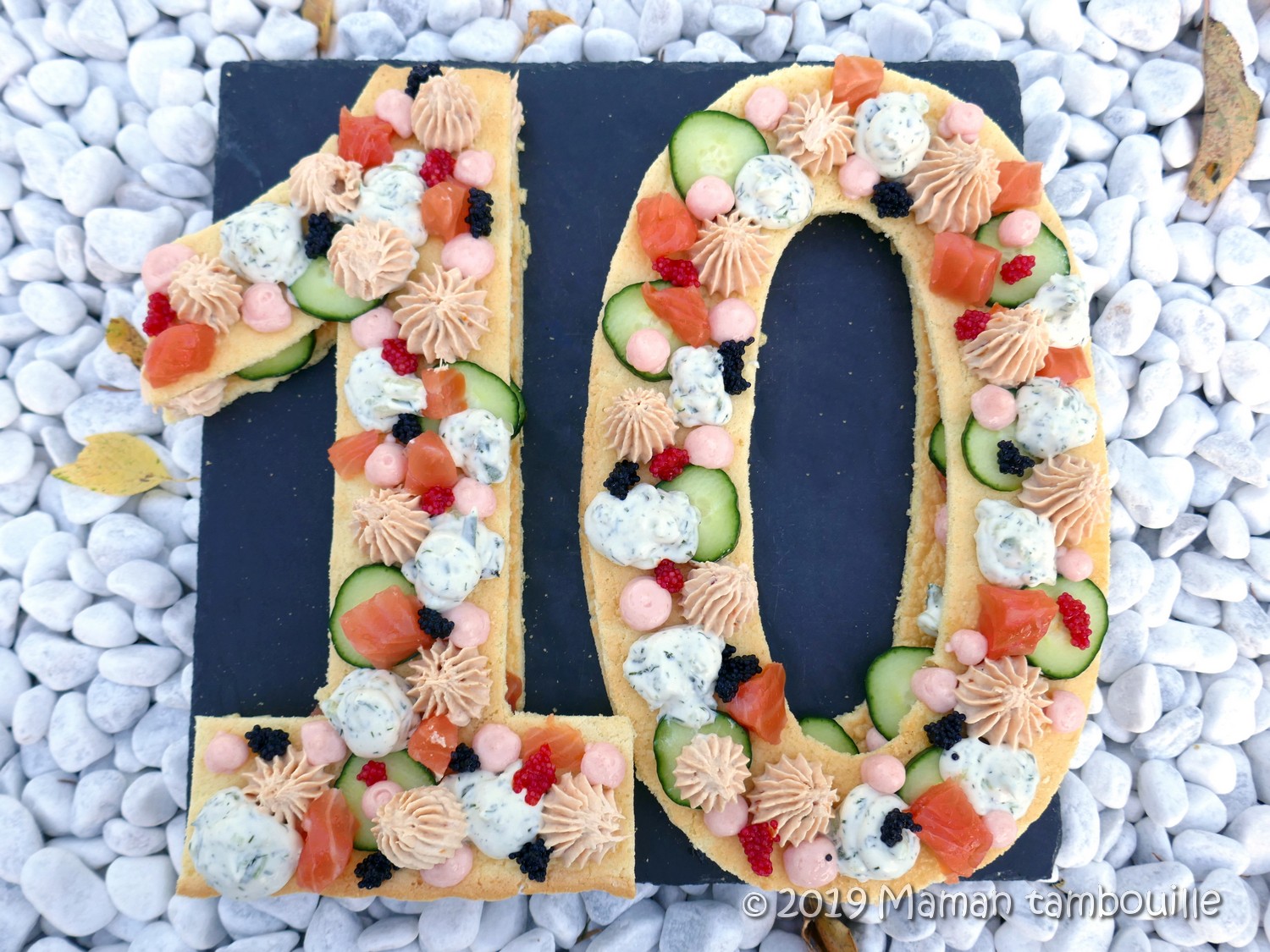 Number Cake De La Mer Defi Gourmand 10 Ans De Cuisine Addict Maman Tambouille