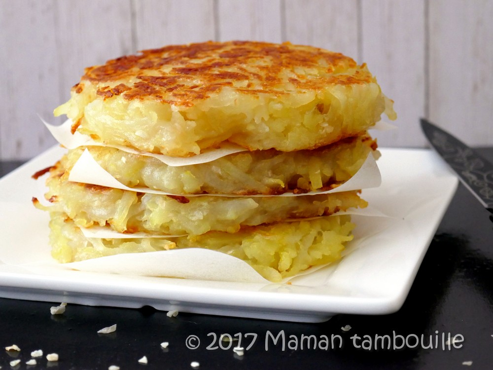 Recette Galettes de pommes de terre aux oignons