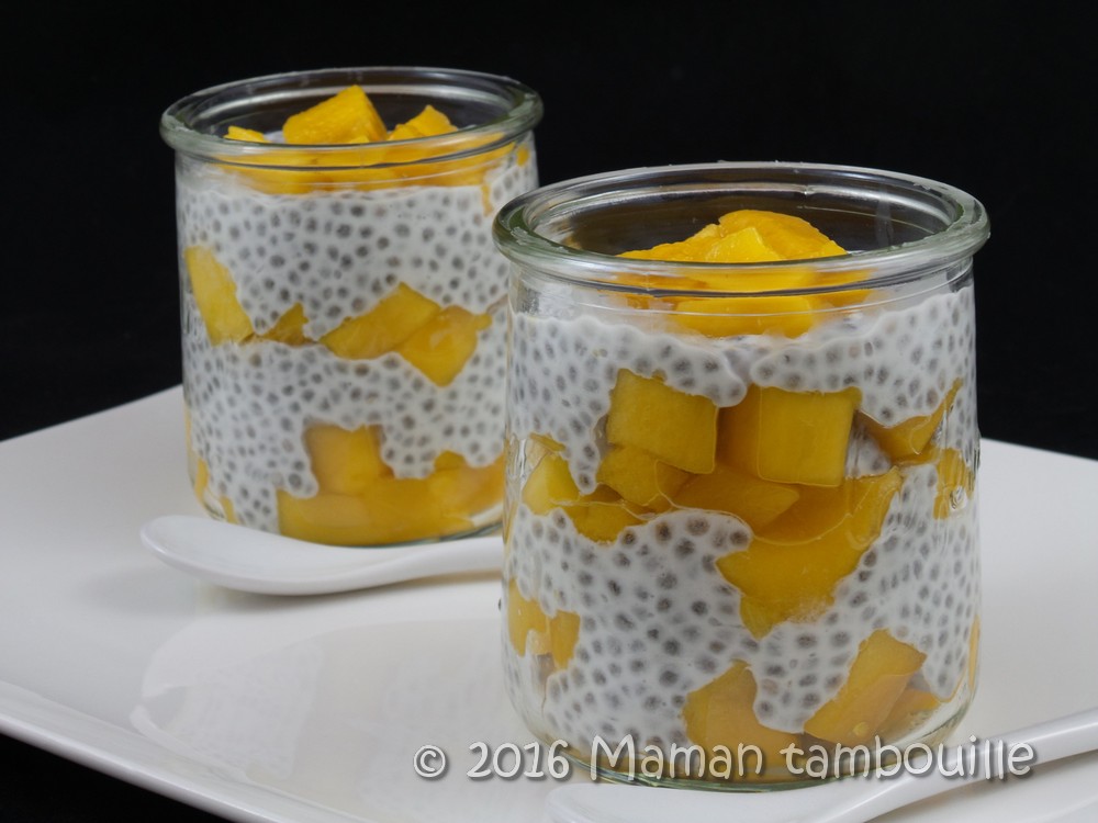 You are currently viewing Crème coco mangue aux graines de chia