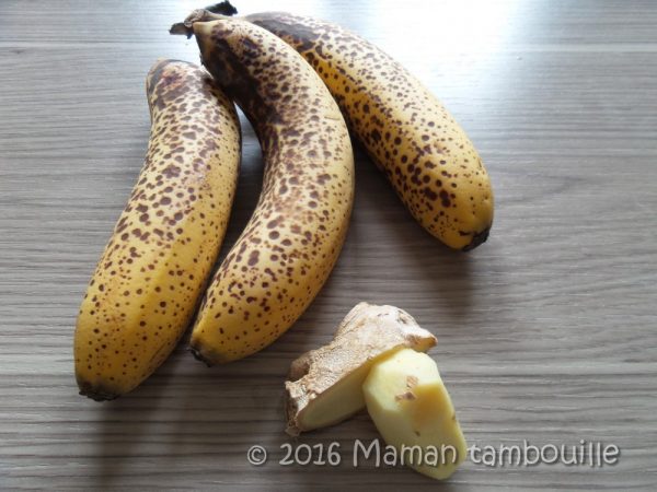 Confiture de banane au gingembre
