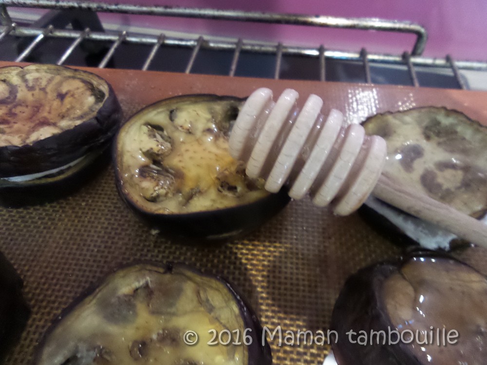 Aubergines au chèvre et miel Maman Tambouille