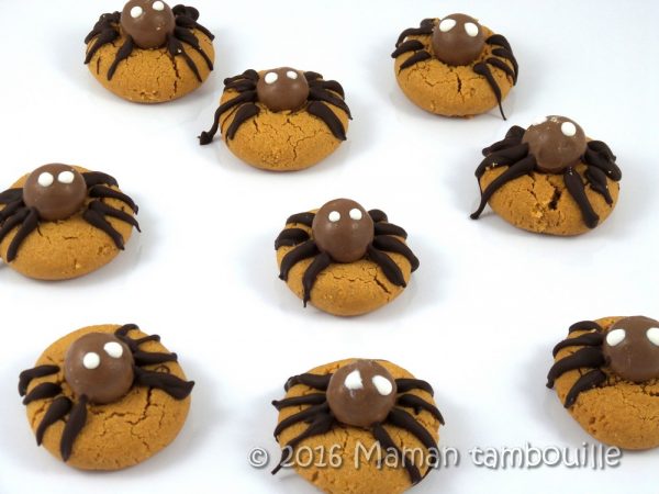 Cookies araignées au beurre de cacahuète {sans gluten}