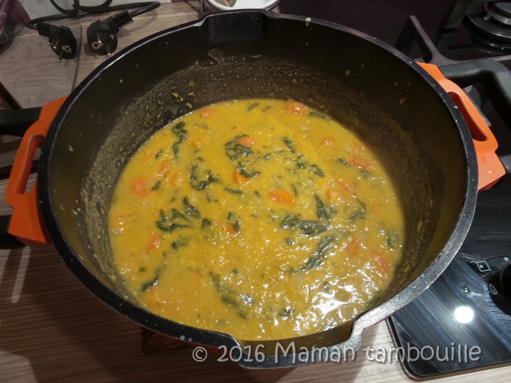 Soupe de lentilles corail et lait de coco Maman Tambouille