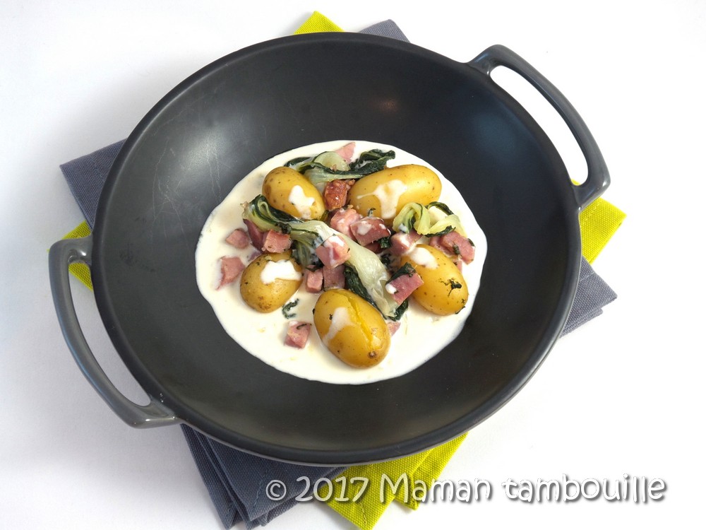 Read more about the article Porc fumé au pak choi sauce gorgonzola