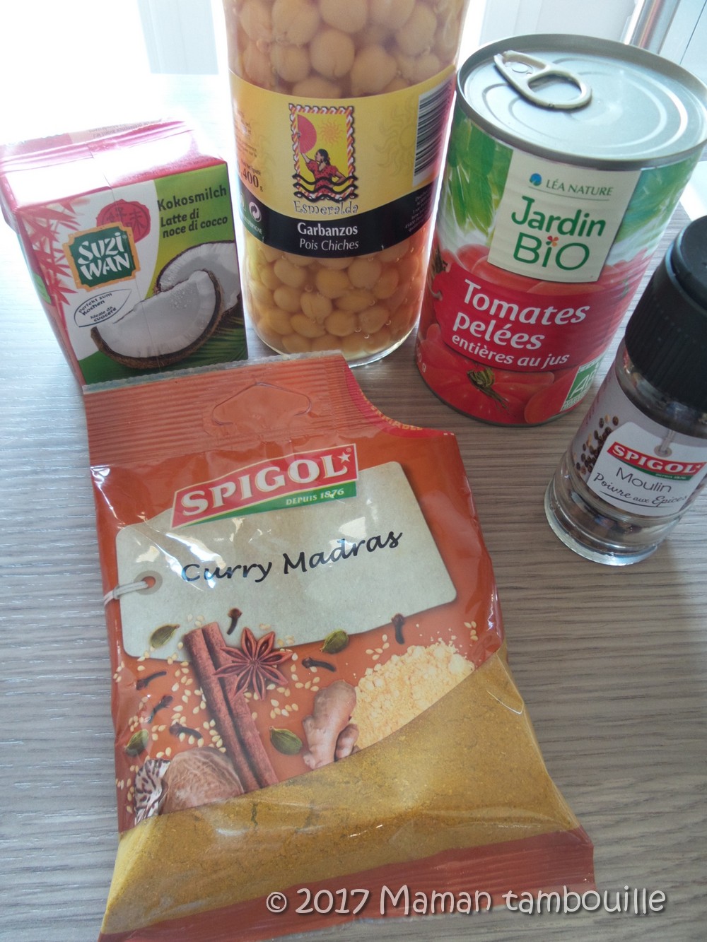 Curry de pois chiches Maman Tambouille
