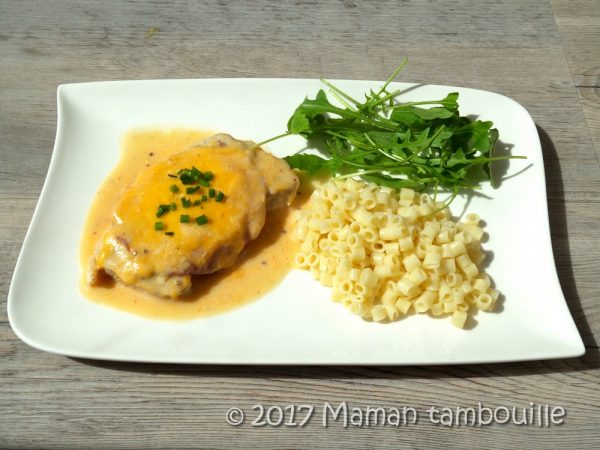 Côtes de porc moutarde et cheddar Maman Tambouille