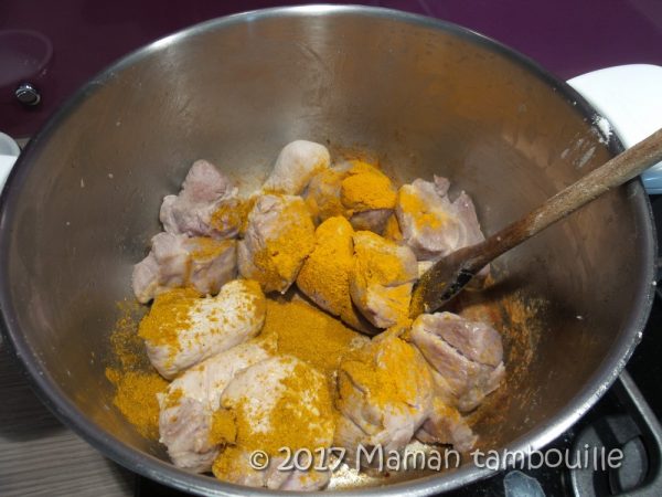 Sauté de porc au curry Maman Tambouille